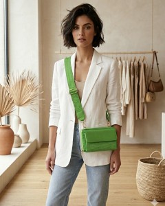 Τσαντάκι Χιαστί Ψάθινο με Ιμάντα Μικρό 