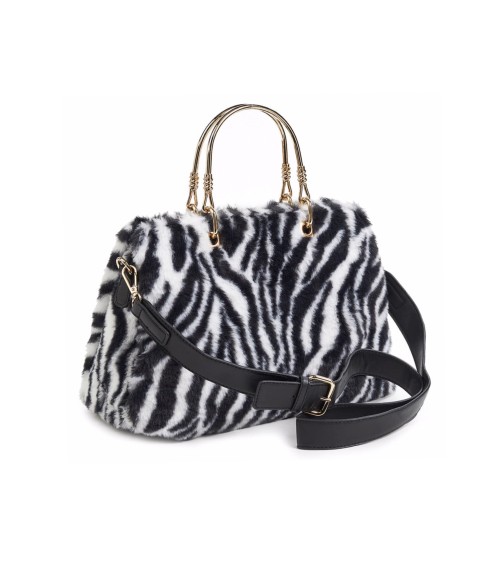 Τσάντα Verde Zebra Print Fur 