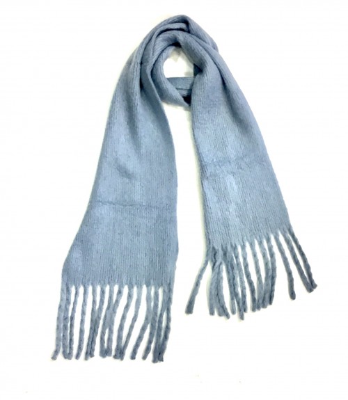 Κασκόλ Verde Μονόχρωμο με Κρόσσια