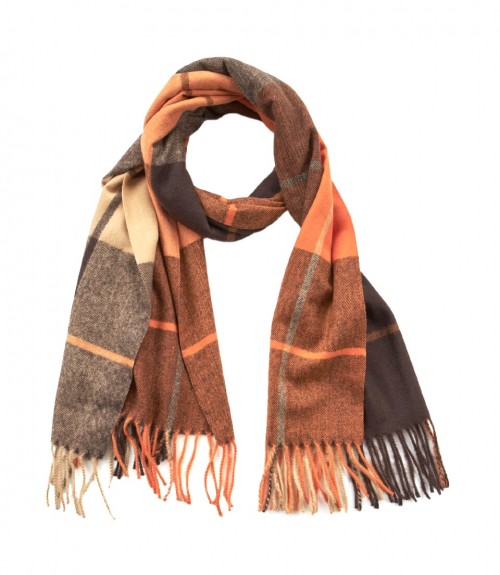 Κασκόλ Verde Καρό με Κρόσια 