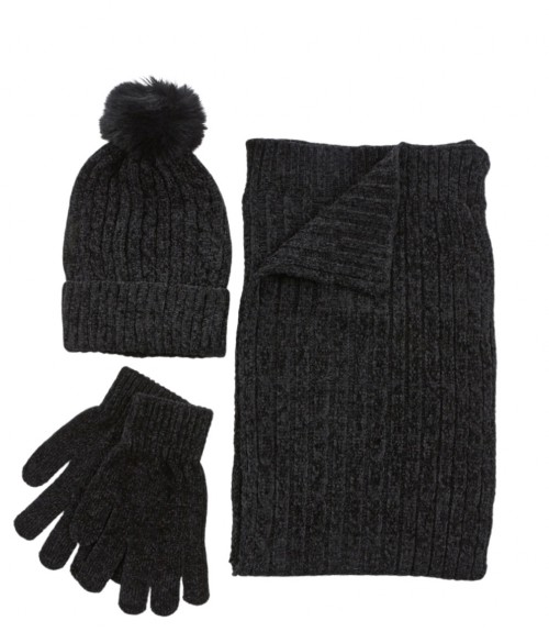 Σέτ  Verde  Γάντια Σκουφί Κασκόλ Μονόχρωμο 