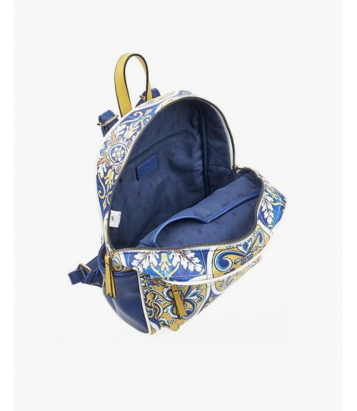 Τσάντα Πλάτης Verde Blue Yellow Prints 