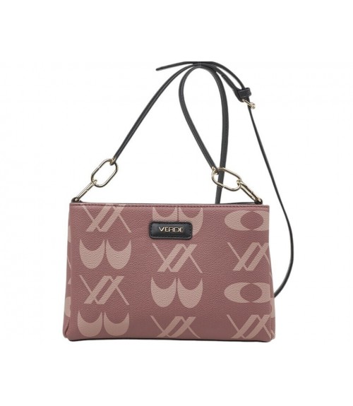 Τσαντάκι Verde Χιαστί Τρείς Χώροι Dusty Pink