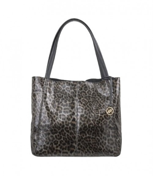 Τσάντα Verde Shopping Animal Print Glossy 