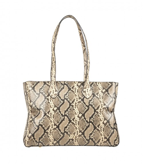 Τσάντα Verde Snake Print Beige 