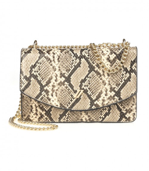 Τσαντάκι Verde Snake Print Beige 