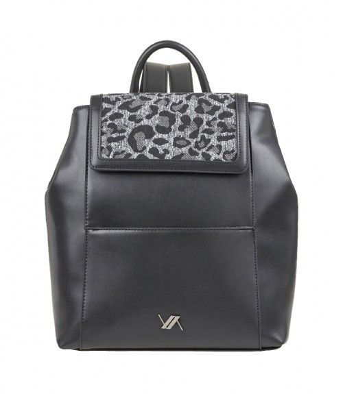 Τσάντα Πλάτης Verde Details Animal Print