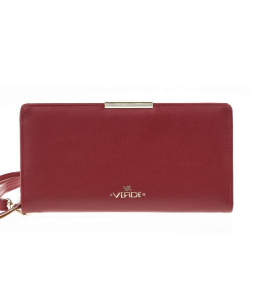 Πορτοφόλι Verde Διπλό Classic με Λουράκι Καρπού 