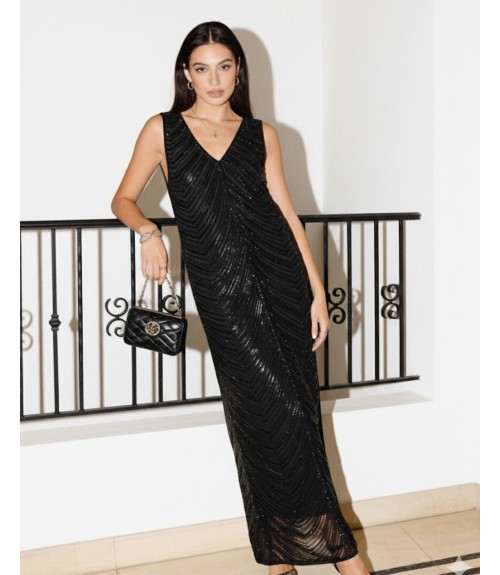 Φόρεμα Μάξι Black  Shiny 