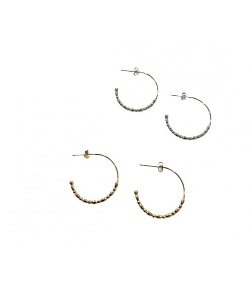 Σκουλαρίκια Ατσάλι Κρίκοι Design 