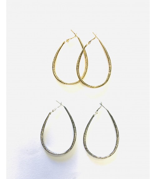 Σκουλαρίκια Κρίκοι Δάκρυ Σφυρήλατο 