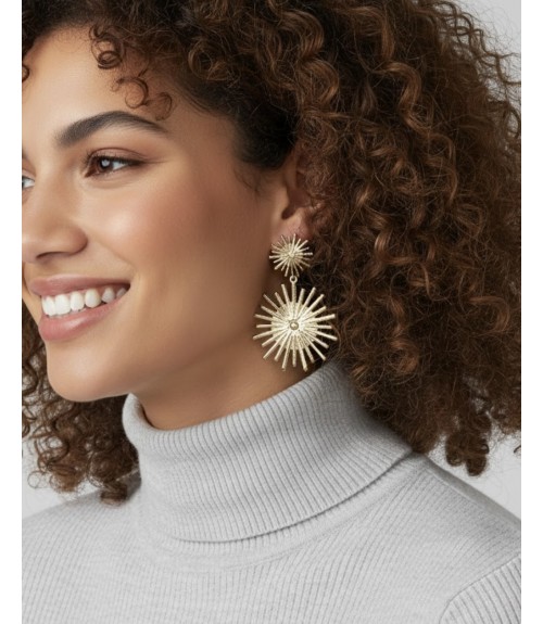 Σκουλαρίκια Μακριά Gold Sun