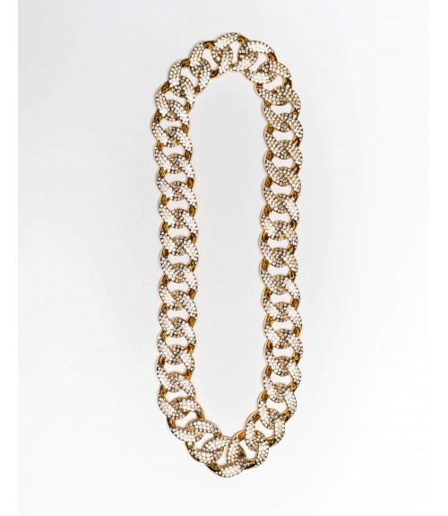 Κολιέ Μακρύ Αλυσίδα Χρυσό με Στρας